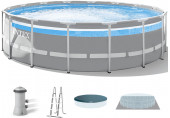 INTEX Prism Frame Premium Pools Clearview fémvázas medence szett, 427 x 107 cm 26722NP