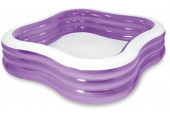 INTEX Beach Wave Swim Center Pool Felfújható medence, lila, 229 x 229 x 56 cm 57495NP