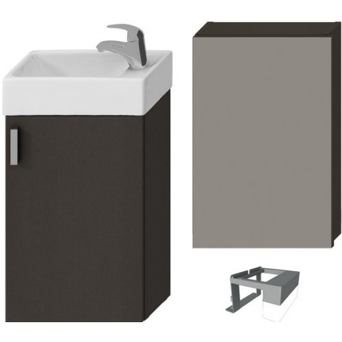 JIKA Petit fürdőszoba szekrény mosdóval, tükrös szekrénnyel és világítással H4535121753011