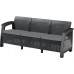 KETER BAHAMAS LOVE SEAT műrattan kerti 3 üléses kanapé 235039 (17205920)
