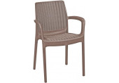 KETER BALI MONO műanyag kartámaszos kerti szék, cappuccino 230671 (17190206)