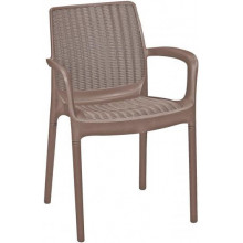 KETER BALI MONO műanyag kartámaszos kerti szék, capuccino 230671 (17190206)