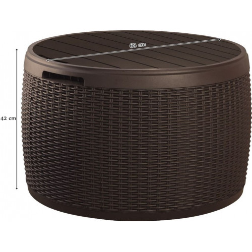 KETER CIRCA RATTAN műanyag kerti láda 140L, barna 260231 (1720269)