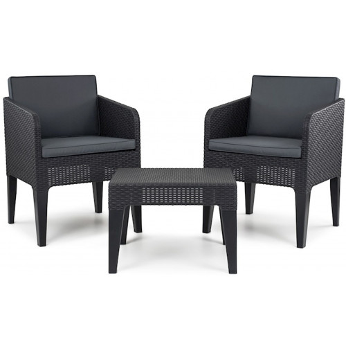 CURVER COLUMBIA Kerti bútorszett, grafit/szürke 235175