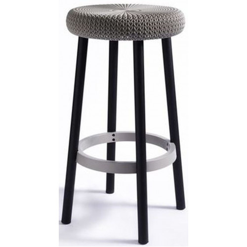 KETER COZY BAR STOOL műanyag bárszék fém lábakkal, homok 234802 (17205144)