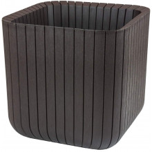 KETER CUBE PLANTER L virágtartó, whiskey barna 229533 (17201220)