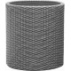 KETER SMALL CYLINDER PLANTER műrattan virágláda, ezüst szürke 224124 (17197833)