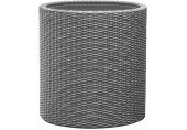 KETER LARGE CYLINDER PLANTER műrattan virágláda, ezüst szürke 224151 (17197837)