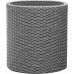 KETER LARGE CYLINDER PLANTER műrattan virágláda, ezüst szürke 224151 (17197837)