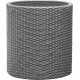 KETER LARGE CYLINDER PLANTER műrattan virágláda, ezüst szürke 224151 (17197837)