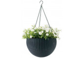 KETER HANGING SPHERE műrattan virágcserép, antracit 229545 (17199246)