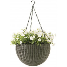 KETER HANGING SPHERE műrattan virágcserép, mokka 230502 (17199246)