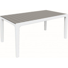 KETER HARMONY műanyag kerti asztal, fehér/világosszürke 236051 (17201231)
