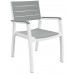 KETER HARMONY műanyag kartámaszos kerti szék, fehér/világosszürke 236052 (17201284)
