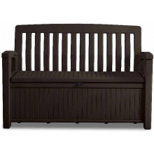 KETER PATIO BENCH műanyag kerti pad/tároló 227L, barna 253820 (17202690)