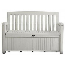 KETER PATIO BENCH műanyag kerti pad/tároló 227L, fehér 253818 (17202690)