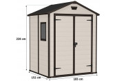 KETER MANOR 6 x 5 DD műanyag kerti ház, bézs 255139 (17197128)