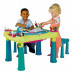 KIÁRUSÍTÁS KETER CREATIVE PLAY TABLE játszó asztal két székkel 231593 SÉRÜLT CSOMAGOLÁS