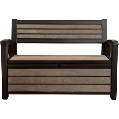 KIÁRUSÍTÁS KETER HUDSON STORAGE Bench kerti tároló és pad 227 l, barna 235687 SÉRÜLT