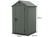 KETER DARWIN 4 x 4 műanyag kerti ház, zöld 259004 (17212741)