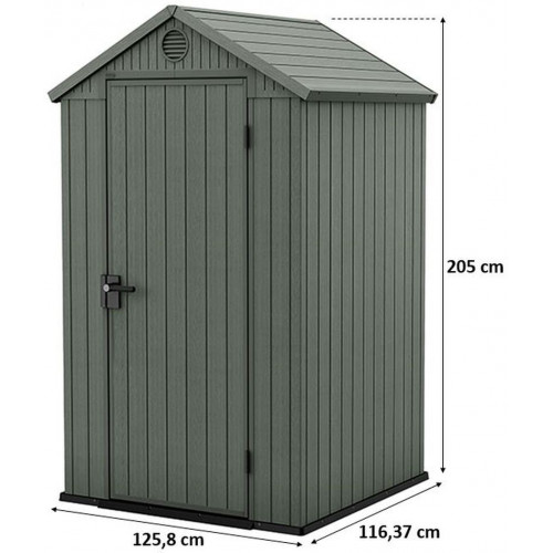 KETER DARWIN 4 x 4 műanyag kerti ház, zöld 259004 (17212741)