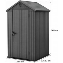 KETER DARWIN 4 x 4 műanyag kerti ház, szürke 259005 (17212741)