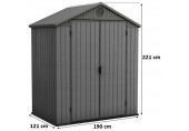 KETER DARWIN 6 x 4 műanyag kerti ház, szürke 249363 (17210351)