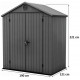 KETER DARWIN 6 x 4 műanyag kerti ház, szürke 249363 (17210351)