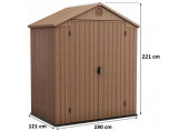 KETER DARWIN 6 x 4 műanyag kerti ház, barna 249364 (17210351)