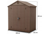 KETER DARWIN 6 x 4 műanyag kerti ház, barna 249364 (17210351)