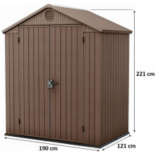 KETER DARWIN 6 x 4 műanyag kerti ház, barna 249364 (17210351)