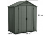 KETER DARWIN 6 x 4 műanyag kerti ház, zöld 259001 (17210351)