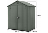 KETER DARWIN 6 x 4 műanyag kerti ház, zöld 259001 (17210351)