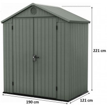 KETER DARWIN 6 x 4 műanyag kerti ház, zöld 259001 (17210351)