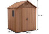 KETER DARWIN 6 x 6 műanyag kerti ház, barna 249360 (17210353)