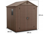 KETER DARWIN 6 x 6 műanyag kerti ház, barna 249360 (17210353)