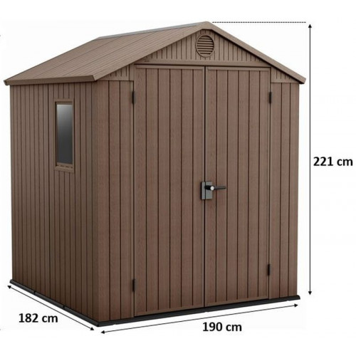 KETER DARWIN 6 x 6 műanyag kerti ház, barna 249360 (17210353) KETER DARWIN 6 x 6 műanyag kerti ház, barna 249360 (17210353)