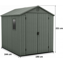 KETER DARWIN 6 x 8 műanyag kerti ház, zöld 259003 (17210355)