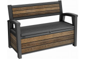 KETER DECO GARDEN BENCH 227L Kerti pad/tároló, 133 x 61 x 89 cm, dió (17213853) 261839