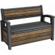 KETER DECO GARDEN BENCH 227L Kerti pad/tároló, 133 x 61 x 89 cm, dió (17213853) 261839