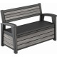 KETER DECO GARDEN BENCH 227L Kerti pad/tároló, 133x61x89 cm, sötétszürke (17213853) 261848