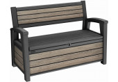 KETER DECO GARDEN BENCH 227L Kerti pad/tároló, 133 x 61 x 89 cm, kőris (17213853) 261850