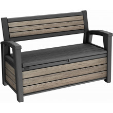 KETER DECO GARDEN BENCH 227L Kerti pad/tároló, 133 x 61 x 89 cm, kőris (17213853) 261850