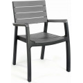 KETER HARMONY műanyag kartámaszos kerti szék, grafit/szürke 255242 (17201284)