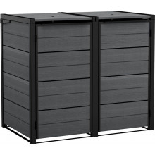 KETER HIDE AWAY 2x240L Kültéri szemetes tároló,138,1x84,3x121,2cm,szürke (17213790) 261887