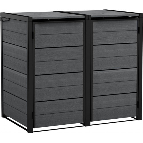 KETER HIDE AWAY 2x240L Kültéri szemetes tároló,138,1x84,3x121,2cm,szürke (17213790) 261887