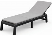 KETER MALLORCA Napágy párnával, 187,5 x 58 x 29 cm, grafit/szürke (17213628) 260550