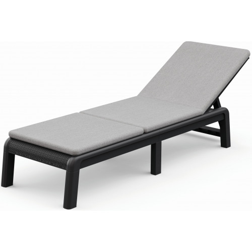 KETER MALLORCA Napágy párnával, 187,5 x 58 x 29 cm, grafit/szürke (17213628) 260550