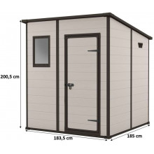 KETER MANOR 6 x 6 PENT műanyag kerti ház, bézs 255142 (17208243)