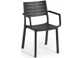 KETER METALINE műanyag kerti szék, öntöttvas fekete 249183 (17209787)